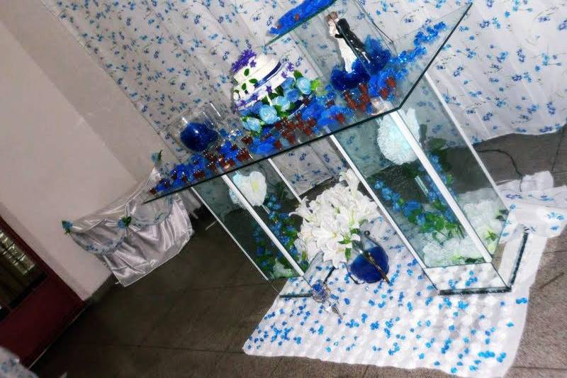 Decoração casamento em azul