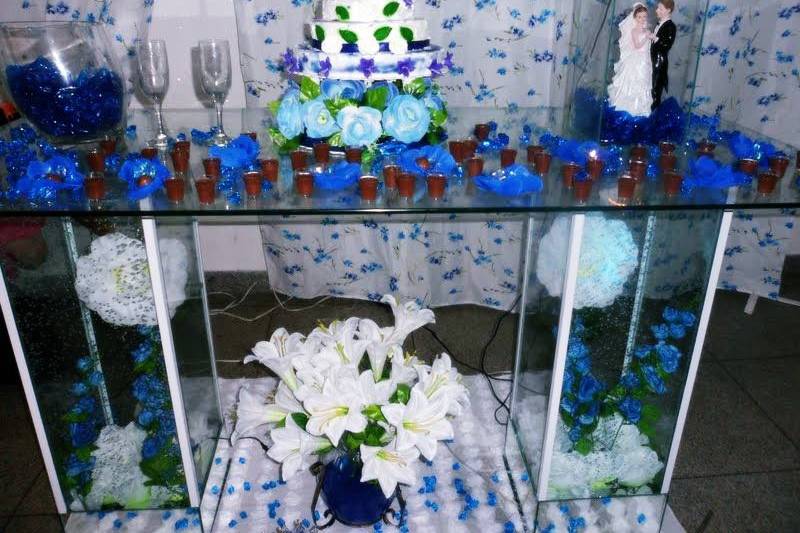 Decoração casamento em azul