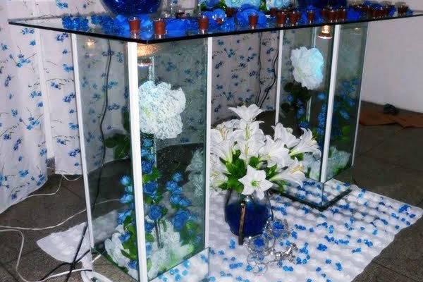 Decoração casamento em azul