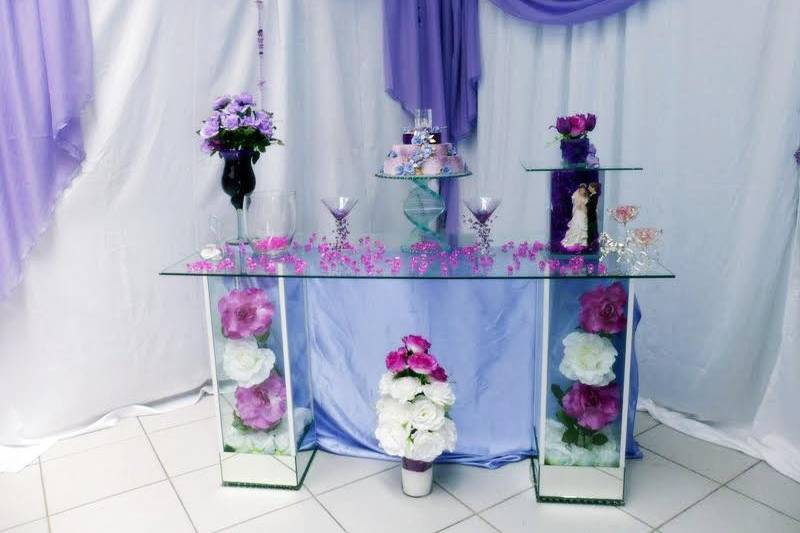 Decoração em lilás casamento