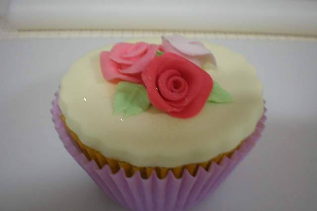 Cup cake - flores