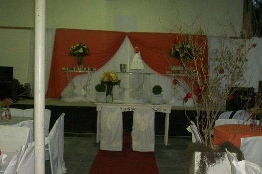 Decoração de mesa de bolo