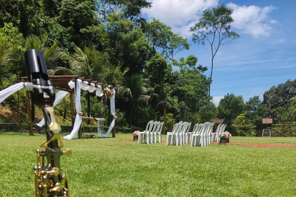 Casamento sitio roda branca