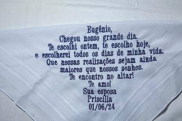 Lenço, frase até 200 caractere