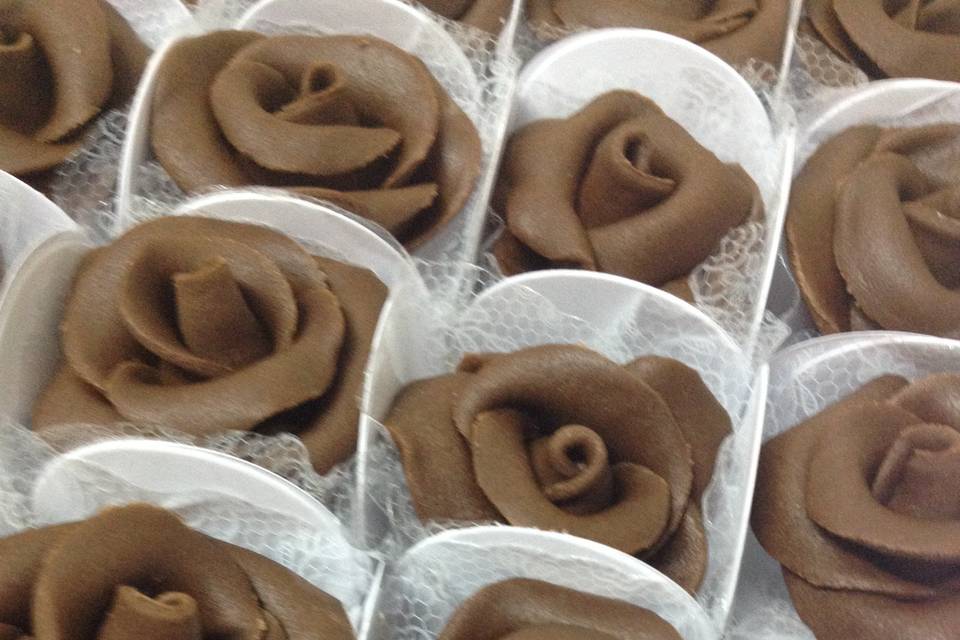 Rosas de chocolate