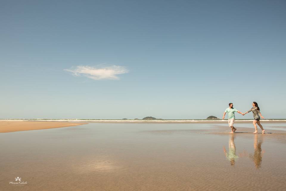 Ensaio pré casamento praia