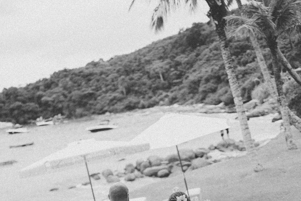 Recepção à beira-mar
