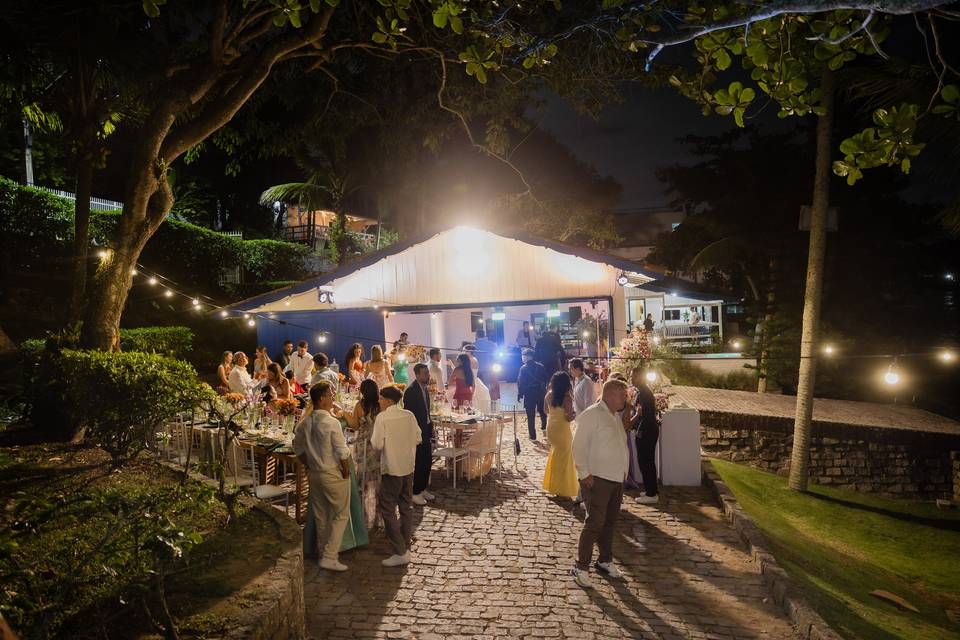 Recepção à beira-mar