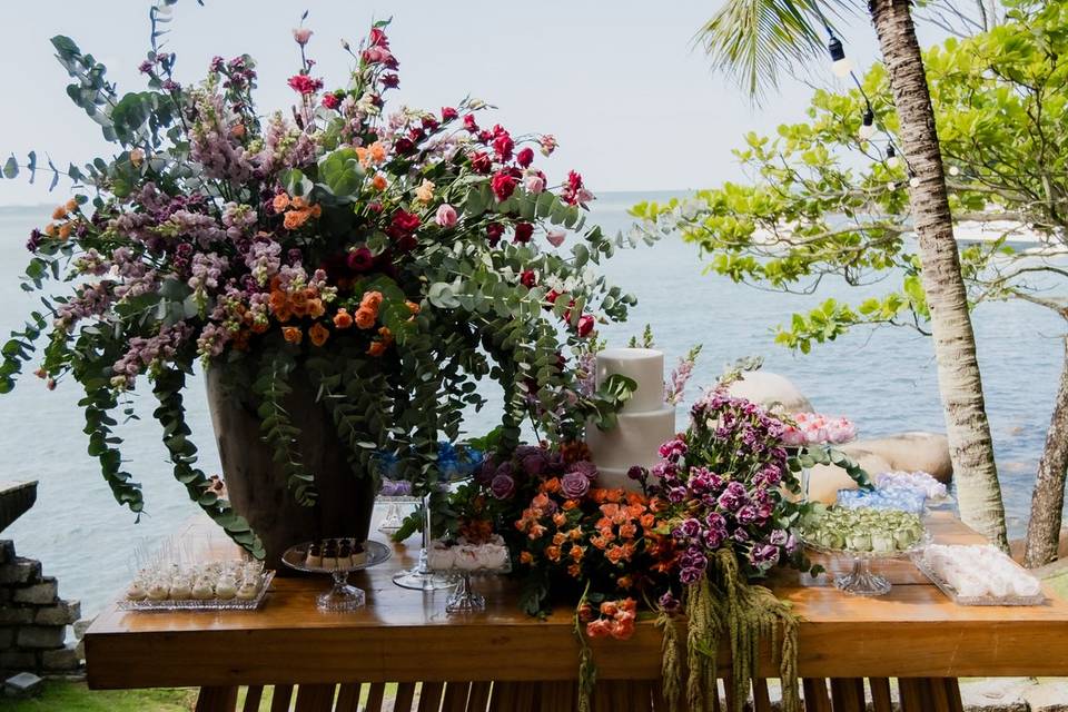 Recepção à beira-mar