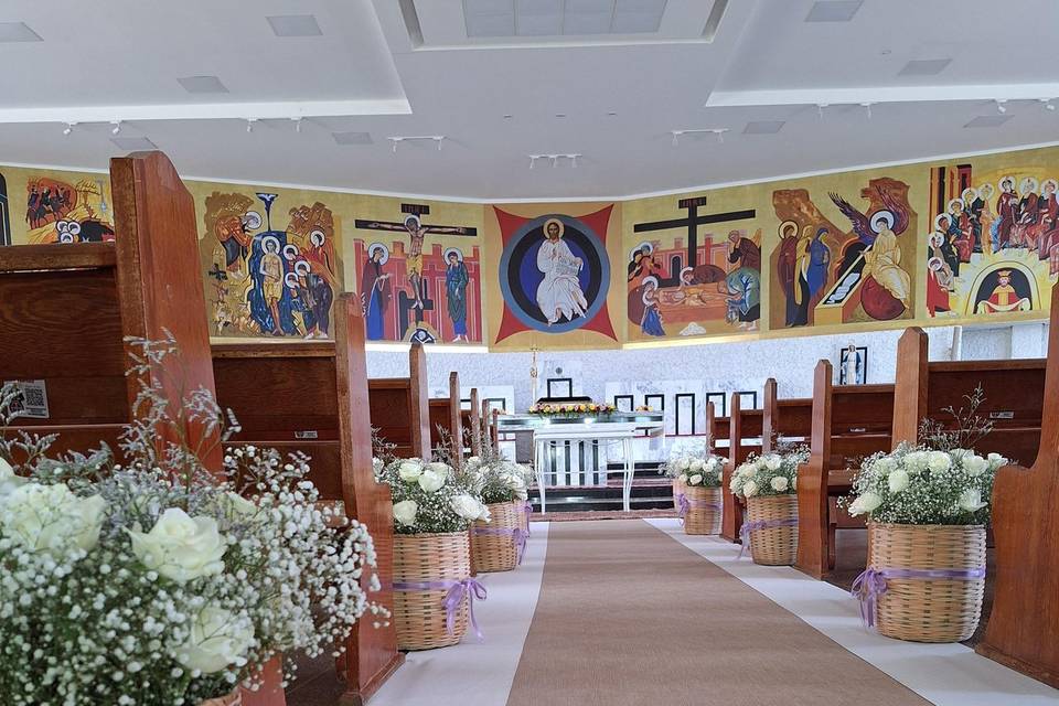 Decoração corredor igreja