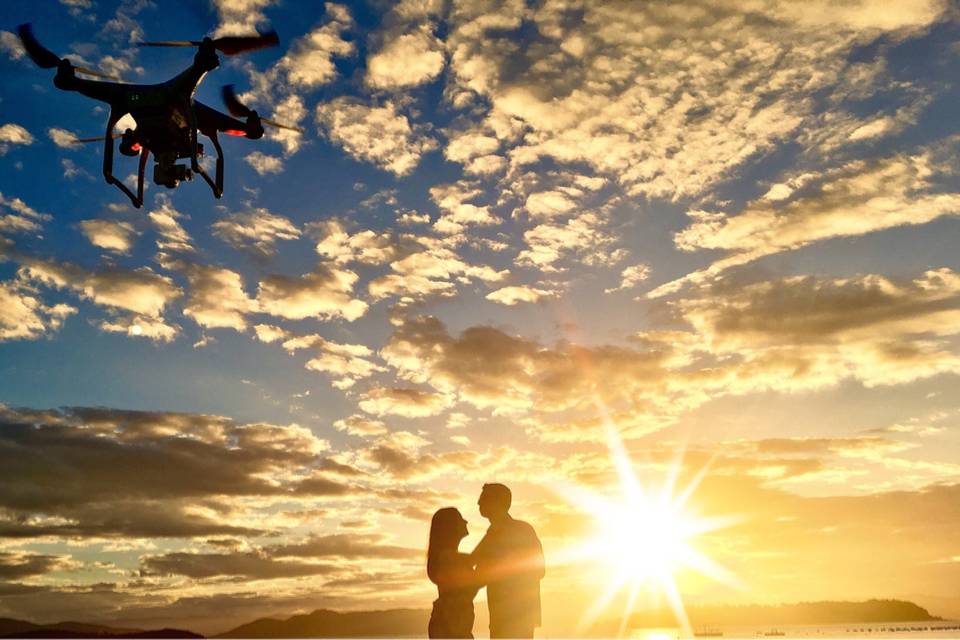Pre wedding com drone