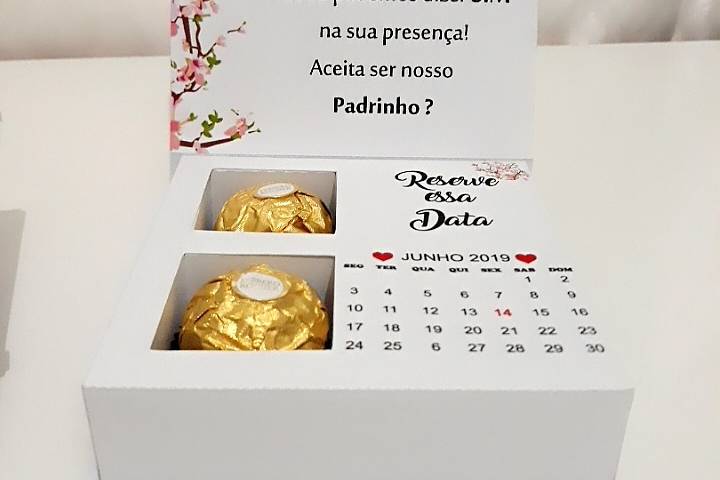 Caixa Convite padrinhos