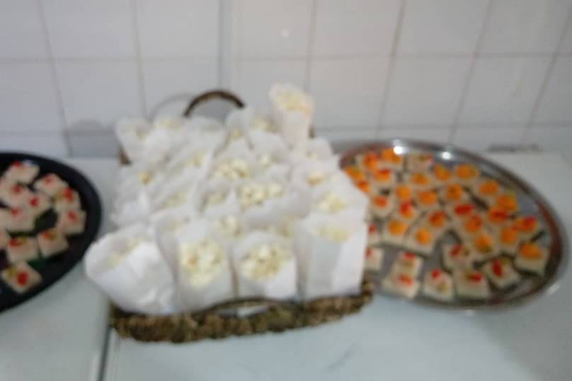 Canapés e pipocas