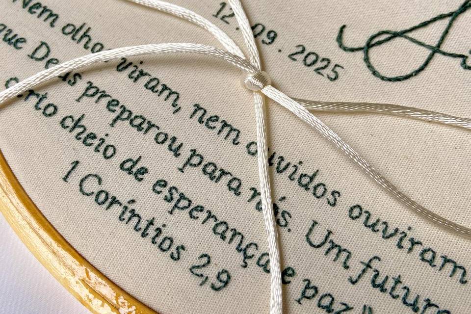 Detalhe escrita
