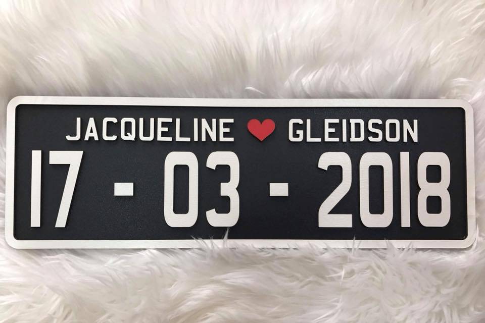 Placa de Carro em MDF Rigido