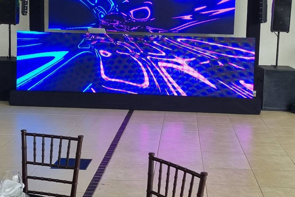 Painel de led dividido