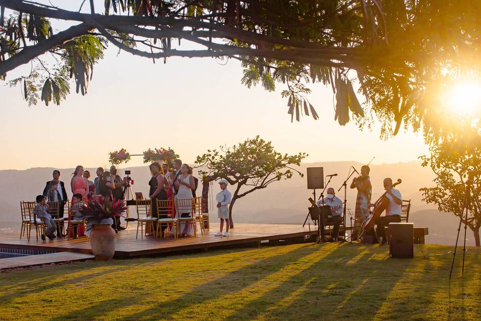 Casamento ao por do sol