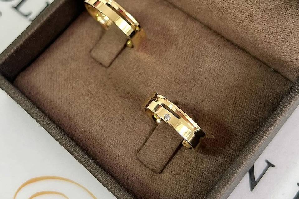 Alianças em ouro 18k