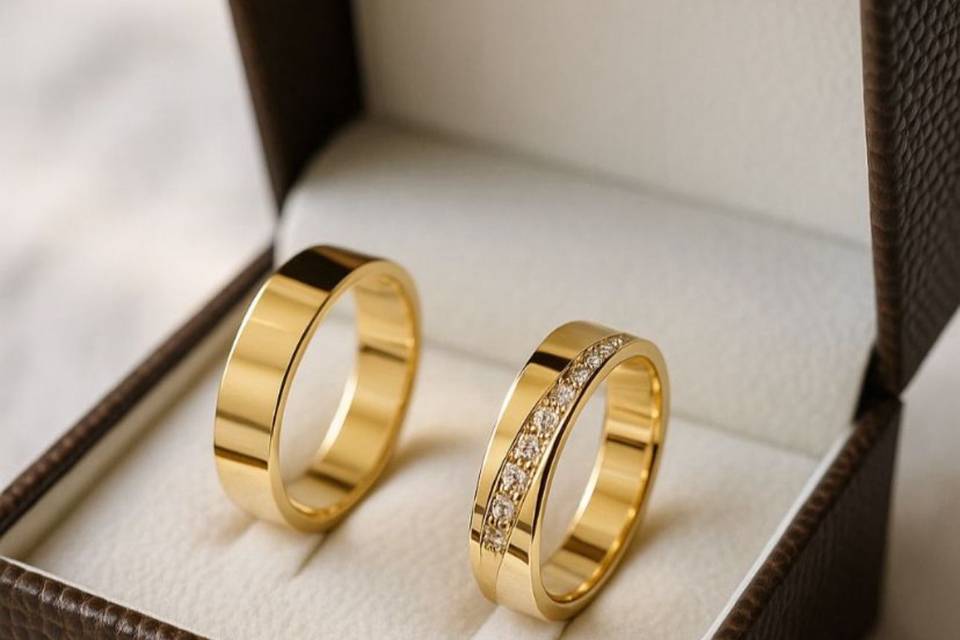 Alianças em ouro 18k