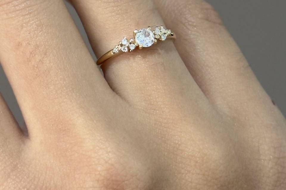 Solitário em ouro 18k