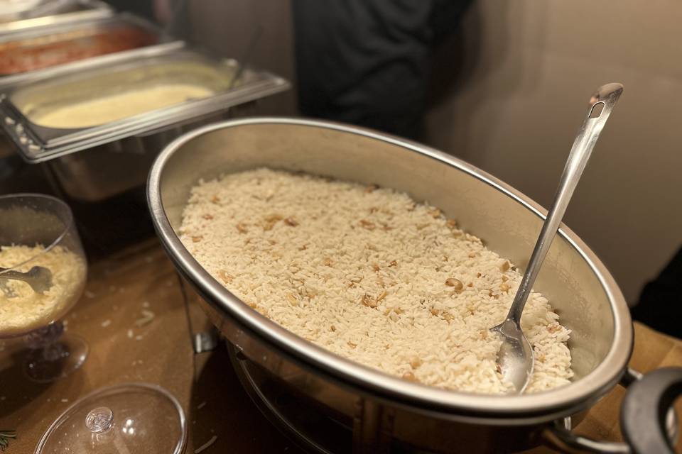 Arroz com lascas de amêndoas