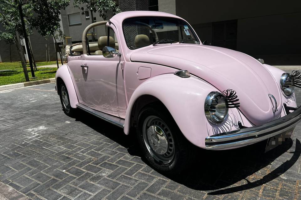 Fusca Rosa Conversível