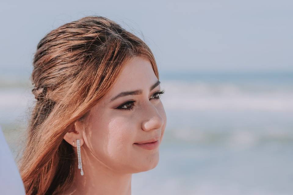 Pé na areia