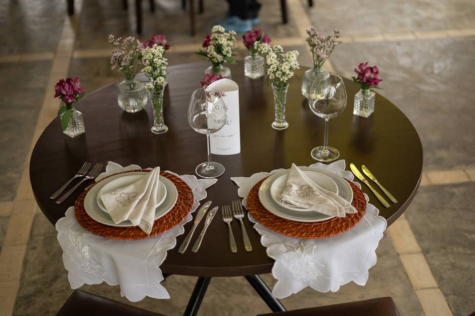 Mesa dos noivos