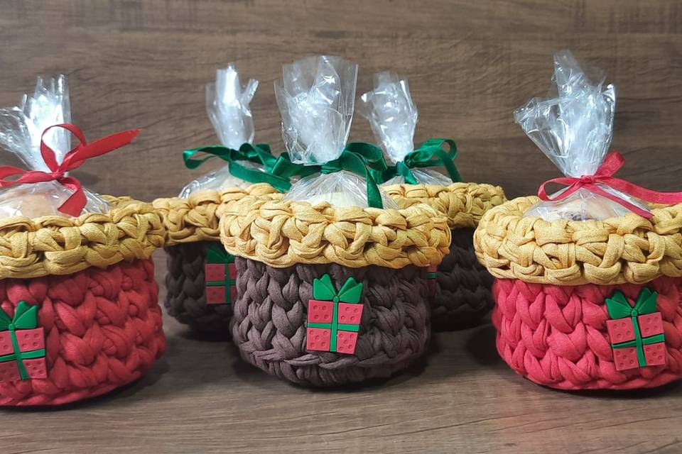 Cachepô com biscoitos