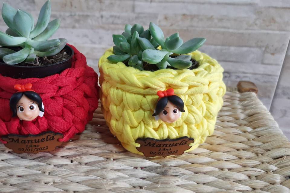 Mini Cachepô suculenta Branca