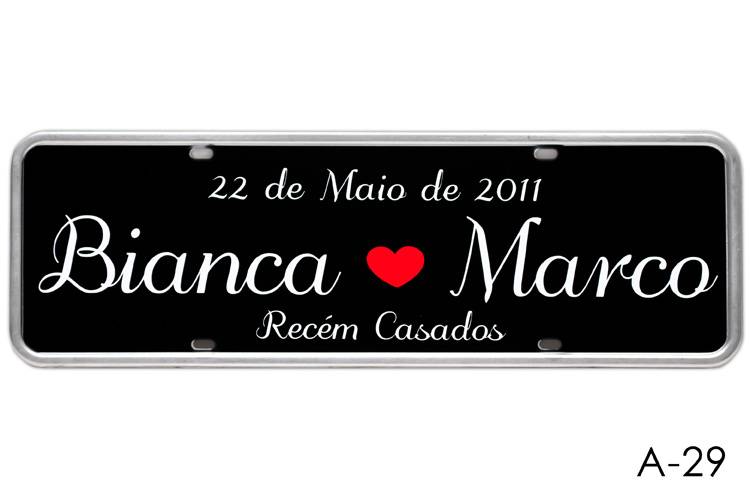 Placa Personalizada Prensada