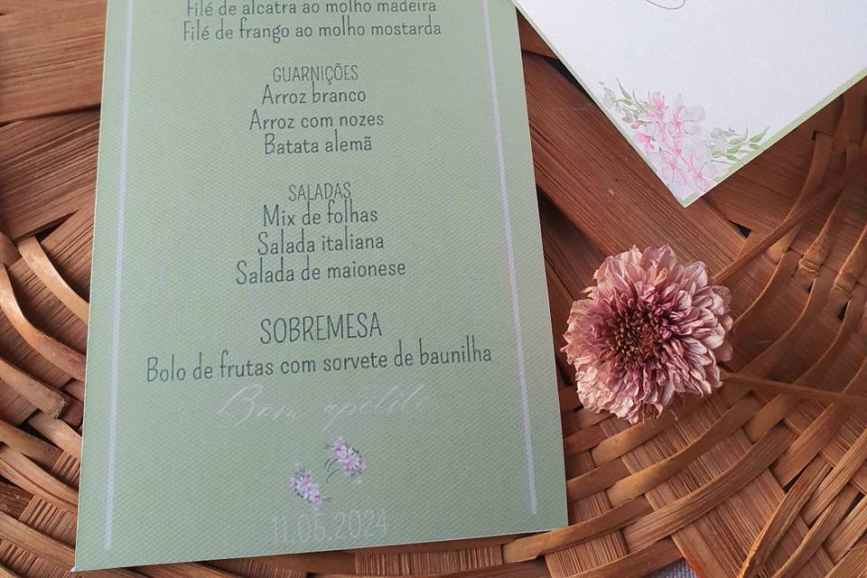 Menu e marcador