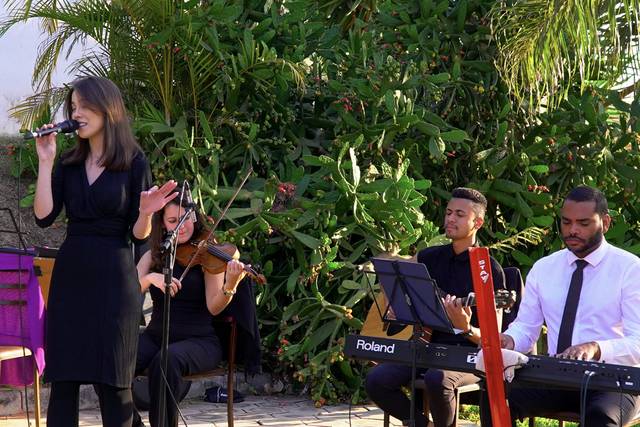 Voz, violão, piano e violino