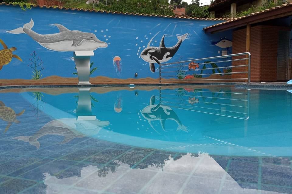 Área de piscina.