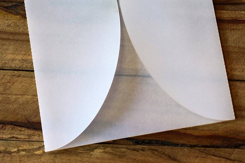 Envelope em papel vegetal