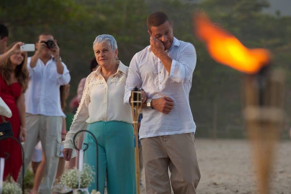 Chegando na praia
