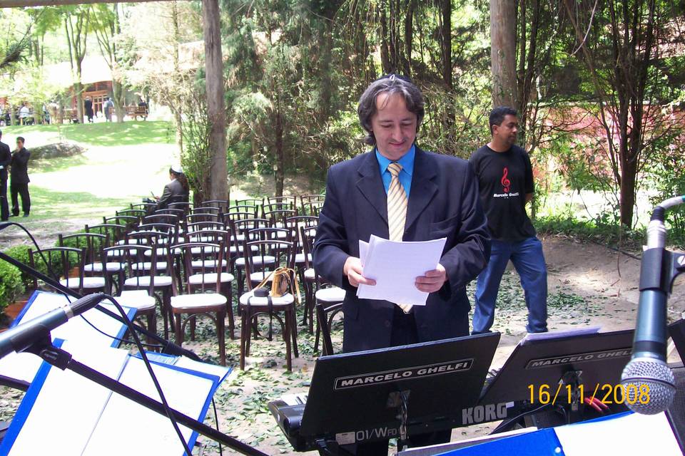 Maestro preparando a cerimônia