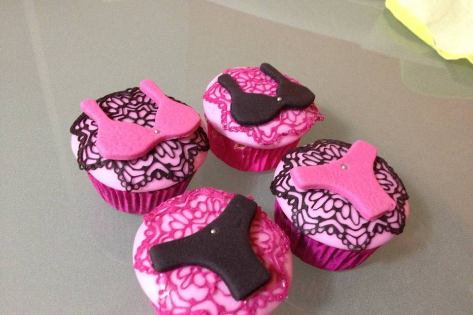 Mini cupcakes chá de lingerie