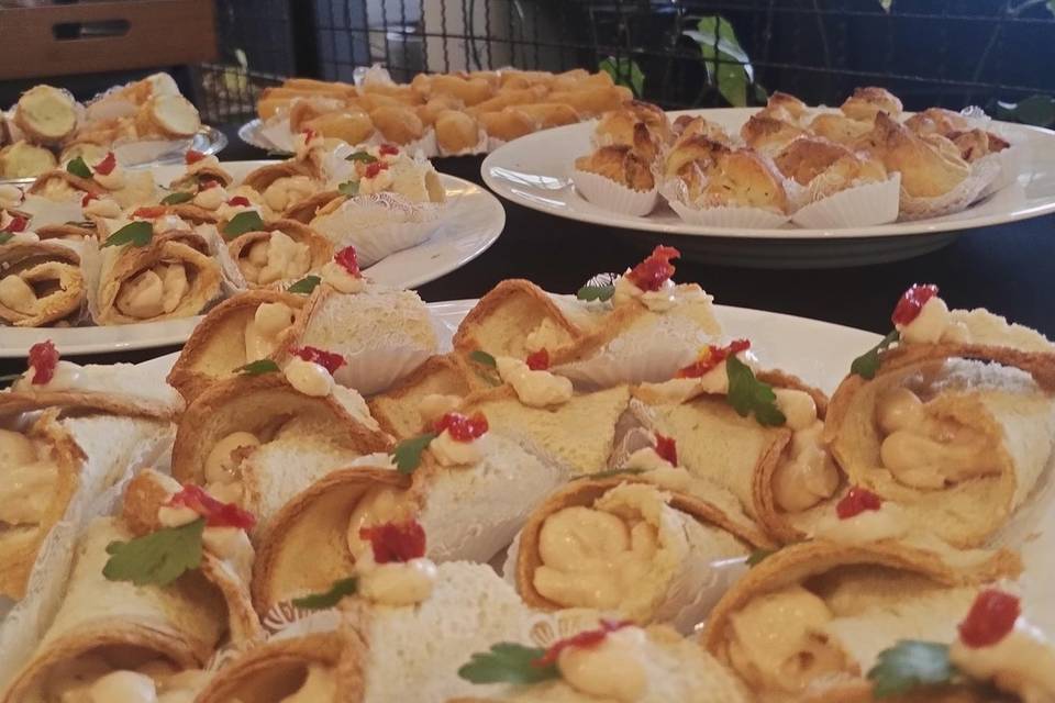 Canapé com creme de milho