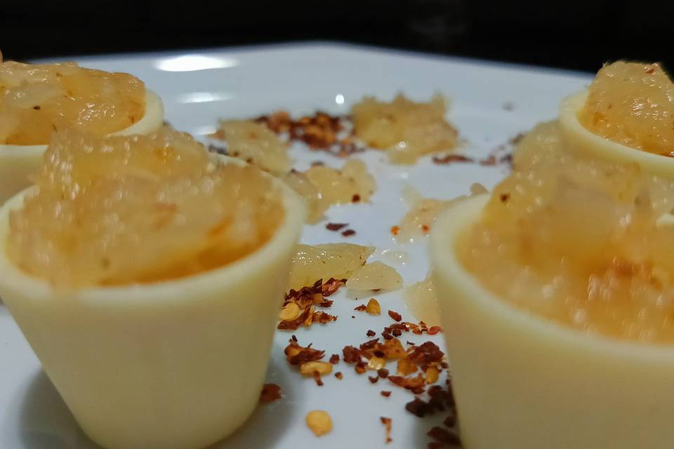 Copinho de abacaxi com pimenta