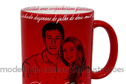 Caneca com caricato modelo