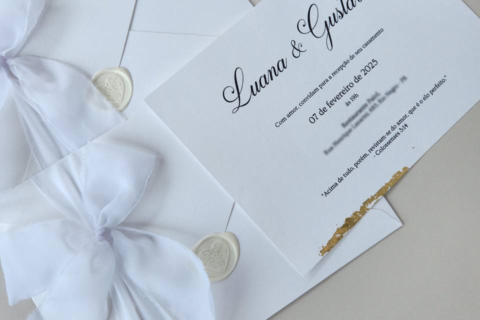 Convite de casamento clássico