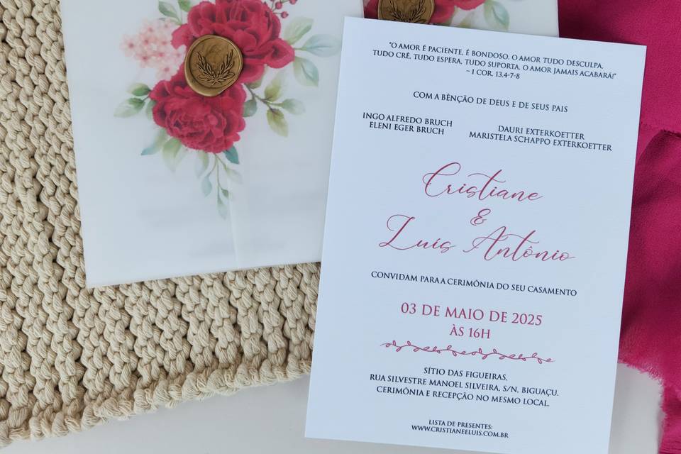 Convite de casamento