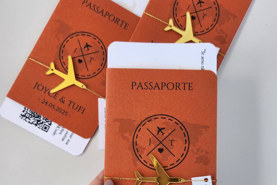 Convite de casamento passaport