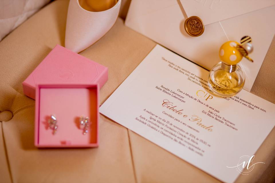Convite de casamento clássico