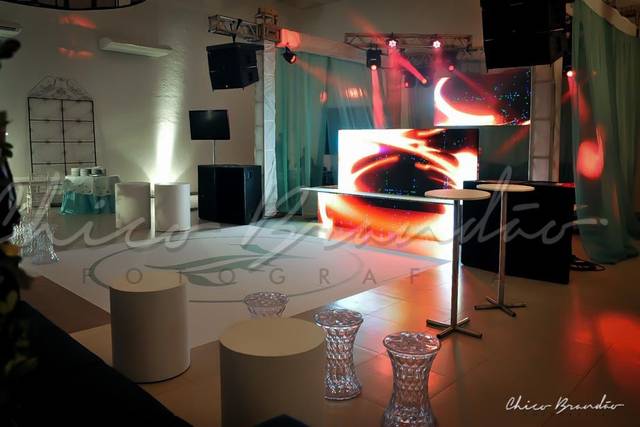 Estrutura de palco luz e som