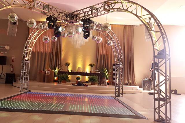 Pista de dança com globos