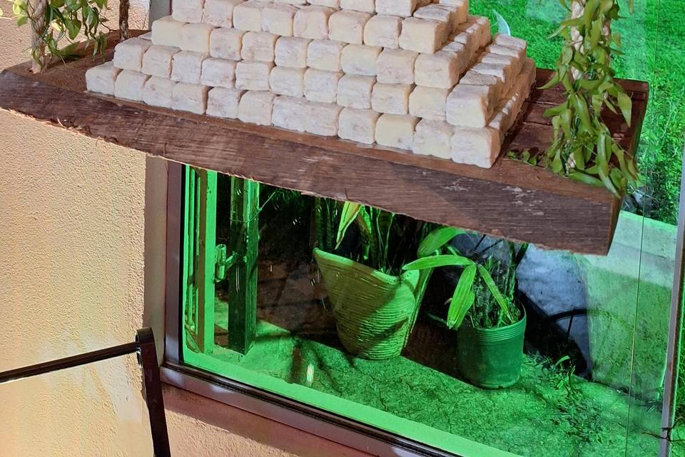 Mini palhas no balanço