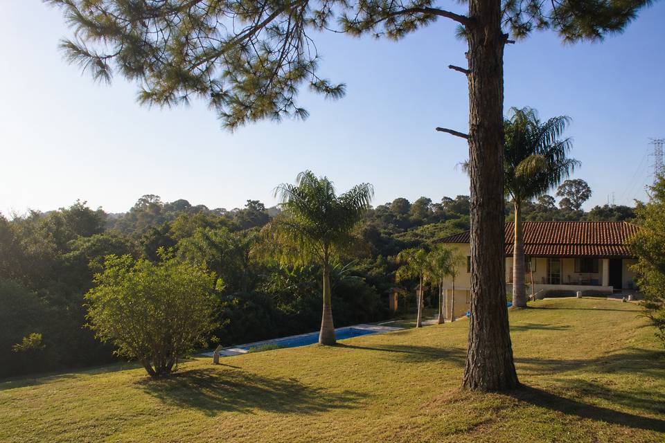 Vista panorâmica da chácara