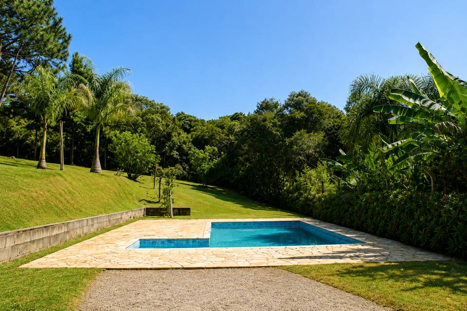 Área da piscina